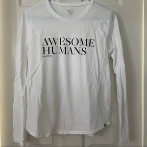 Figs “awesome human” tee size medium. Used once